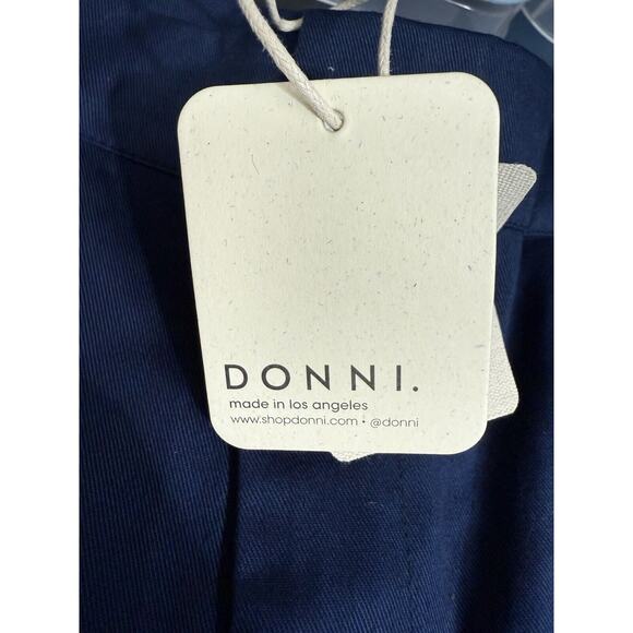 DONNI. Navy Wide Leg Pants - Picture 6 of 7